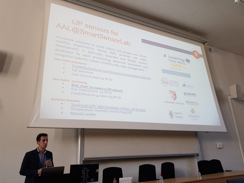 The DIEEI of the University of Catania has           presented the paper titled “An inkjet printed pressure sensor for applications in Active Ageing monitoring”